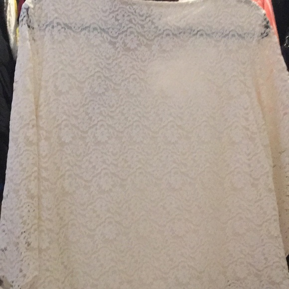 Kate hill off white lace top size xl - Picture 4 of 6